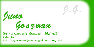 juno goszman business card